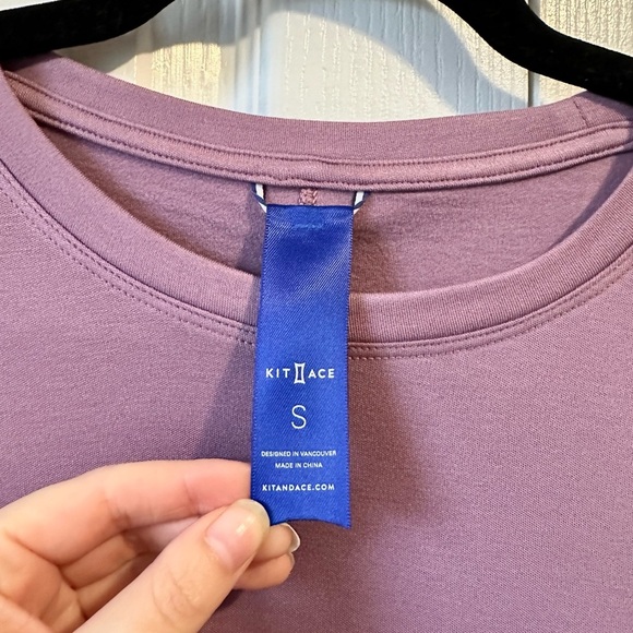 Kit & Ace tie side brushed purple mini dress size small - Picture 4 of 4